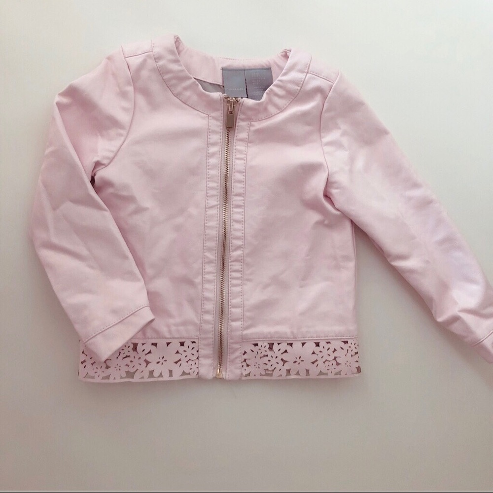 Pink faux leather jacket